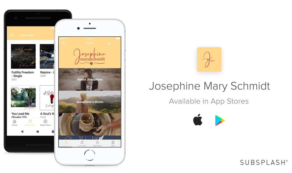 screenshot of Josephine Mary Schmidt App