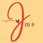 Warm golden yellow square with Jms - Josephine Mary Schmidt's initials as the icon for her Free App